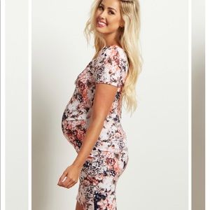 Pink blush maternity dress